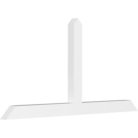 Ekena Millwork Portland Architectural Grade PVC Gable Bracket, 96"W x 48"H x 4"D x 6"F, 12/12 Pitch GBP096X48X0406POR00